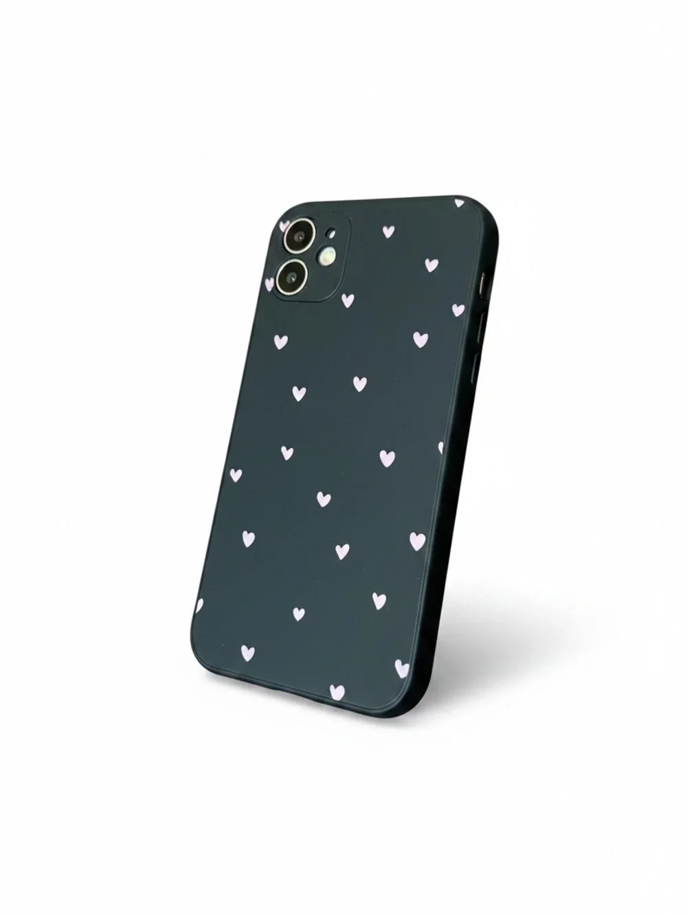 Black Heart Pattern iPhone 11 Case - Compatible Cell Phone Accessory